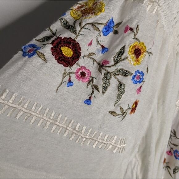 Ranna Gilli Embroidered Cream Top Extra Small - Picture 5 of 6